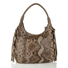 chi by falchi etched leather python print lace up hobo $ 229 90