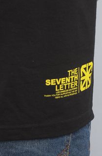 7th Letter The Seventh Tag Tee in Black