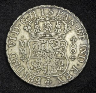 1759, Mexico, Ferdinand VI. Colonial Silver 8 Reales Spanish Pillar