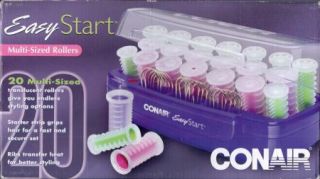 Conair Easy Start 20 Hot Rollers Clips Curlers Purple Pageant Cheer