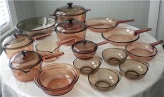 Corning Pyrex Visions 22 PC Superb Condition Cookware Set Dutch Oven