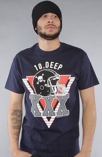 10 Deep The Tripe X Gridiron Tee in Navy