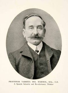 1911 Print Portrait Professor Fernando Tarrida Marmol Spanish
