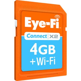Eye Fi Connect X2 4GB WiFi SDHC Memory Card for DSLR Cameras Video