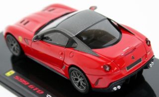 Ferrari 599 GTO in Red w/ Grey Top 143 Scale Diecast Car Hot Wheels