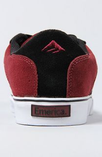 Emerica The Liverpool Sneaker in Maroon Black White