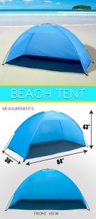 New Portable Pop Up Cabana Beach Shelter Infant Sand Tent Sun Shade