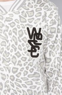 WeSC The Warren Sweatshirt in White Leopard