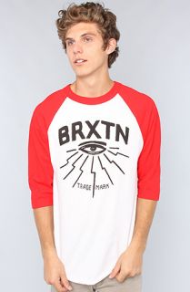 Brixton The Temple Tee in White Red Concrete