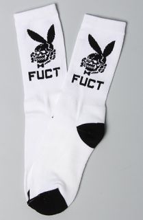 Fuct The Death Bunny Socks in White Concrete