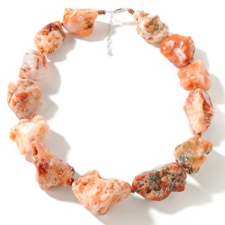 965 228 sonoma studios orange agate bold nugget necklace with sterling