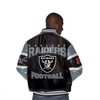 Oakland Raiders NFL Post Game Faux Leather Jacket