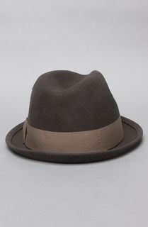 Brixton The Gain Fedora in Charcoal Felt