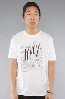 RVCA The Sign Painting Tee in White Concrete