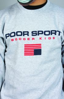BOOGER KIDS Poor Sport Crewneck Grey Concrete