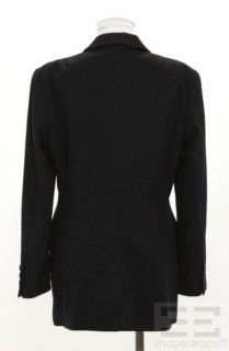 ESCADA for  Black Cashmere Button Front Jacket Size