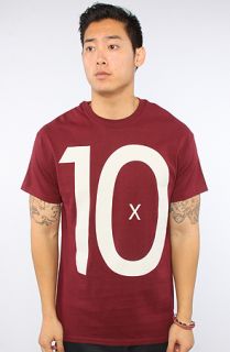 10 Deep The Big 10 Tee in Burgundy Concrete