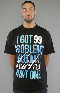 Sneaktip The 99 Problems Neon Splash Tee in Black Blue