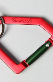 Diamond Supply Co. The Carabiner Rock Keychain in Red Greenn