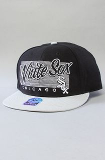 47 Brand Hats The White Sox Kalvin MVP Snapback Cap in Black Grey