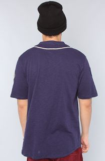 Crooks and Castles The Bully Block Baseball Shirt in Dark Navy