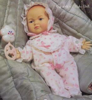 Fibre Craft 15 Doll Layette Pattern American Girl Bitty Baby