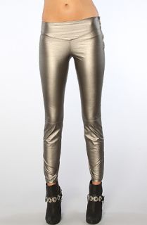 Blank NYC The Vegan Leather Legging in Pewter