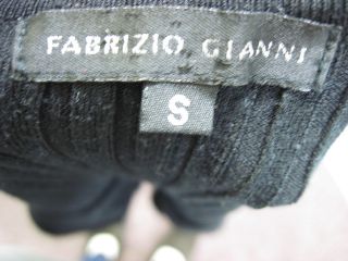 Fabrizio Gianni Black Long Sleeve Pullover Sweater Sz S