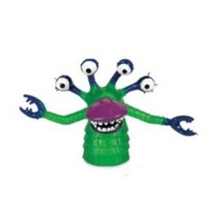   MONSTER WITH BLUE EYES AND CLAWS AND PURPLE BILL FINGER PUPPET NEW