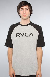 RVCA The Big RVCA Raglan in Athletic Heather Black