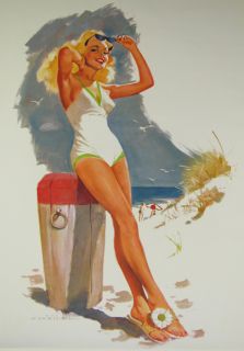 Ernest Chiriacka 1960 Pin Up Calendar Sunkissed Serenity Blonde