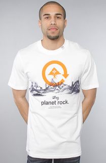 LRG The Planet Rock Tee in White Concrete