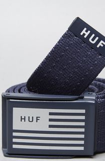 HUF The Flag Scout Belt in Navy Concrete