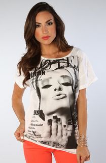 Motel The Abbey Tee in Motel Vogue Black and White
