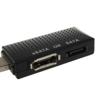 New USB 2 0 to SATA eSATA 2 Ports Adapter for PC Laptop 2 5 3 5 Hard