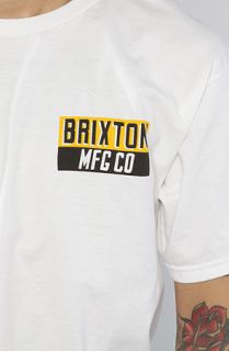 Brixton The Drone Tee in White Concrete