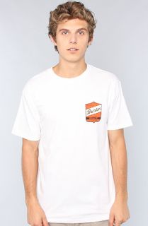 Brixton The Ratchet Tee in White Concrete