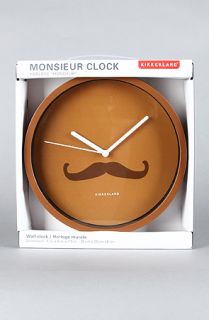 Kikkerland The Mustache Monsieur 8 Inch Wall Clock