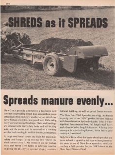 1960 New Idea Flail Manure Fertilizer Spreader Farm Ranch Implement Ad