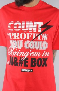 Sneaktip The Counts The Profit Tee in Red