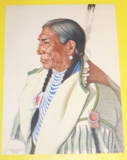 Mike OKA Native American Winold Reiss Print Great Northern Railway