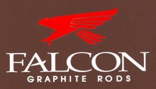 Falcon White and Red Die Cut Fishing Decal Rods Reels Lures