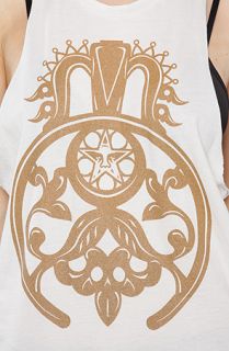 Obey The Ethiopian Jewelry Cut Off Tank in Light Gray