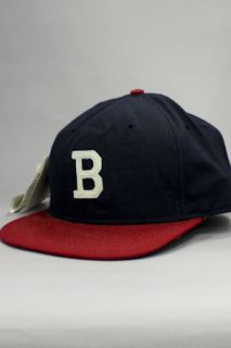 Vintage Deadstock Boston Braves Fitted HatNavyRed