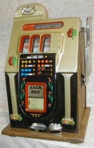 Antique Slot Machine 1948 Mills Golden Falls Reconditioned Takes Pays