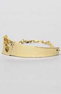 Monserat De Lucca Jewelry The Saw Bracelet in Brass