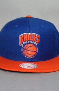 123SNAPBACKS New York Knicks Snapback HatLogoBluOrgMN