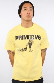 Primitive The Cave Boss Tee in Yellow
