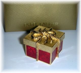 ESTEE LAUDER BEYOND PARADISE Solid Perfume Compact Golden Gift Box