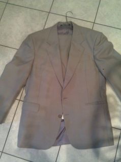 42R brown sage 2 button Kilburne Finch wool blend suit 36W x 32L